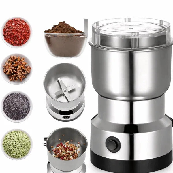 JIKRA Coffee Grinder & Spice Grinder – Mini Electric Masala Grinder, Stainless Steel Body