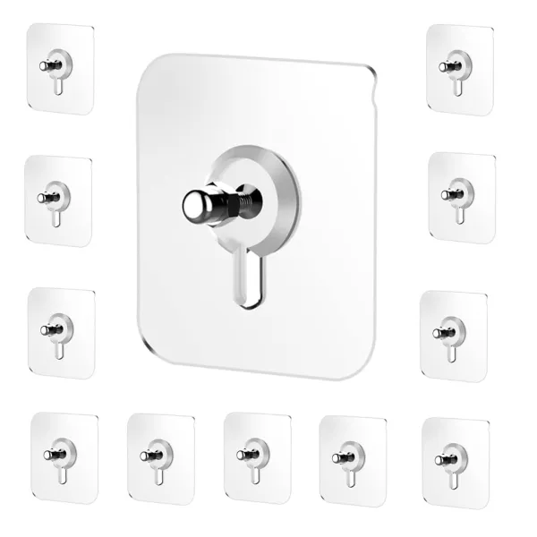 JIKRA Wall Hanging Hooks – Strong Plastic Self Adhesive Hooks, Waterproof