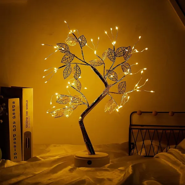 JIKRA LED Tree Light – 72 LED Leaf Tree Lamp, Warm White
