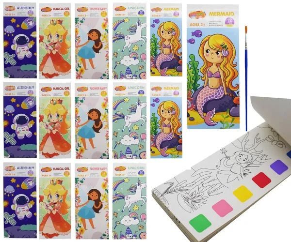 JIKRA Water Painting Book – Magic Colouring Book for Kids, Paint with Water