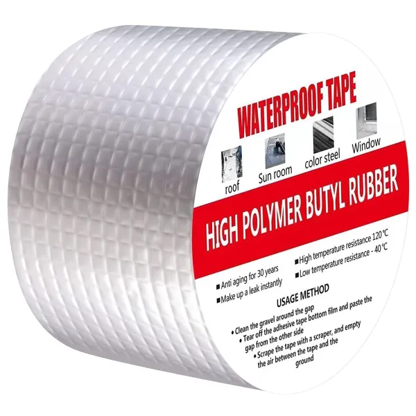 JIKRA Leakage Tape – Waterproof Aluminium Foil Butyl Tape 5 cm x 5 m for Pipe & Roof
